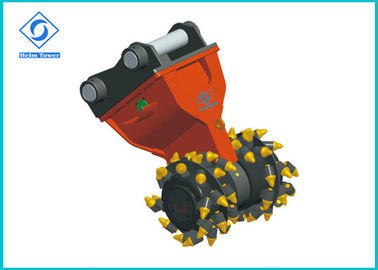Low Noise Drum Cutter For Excavator , Flexible Hydraulic Rotary Cutter HDC50